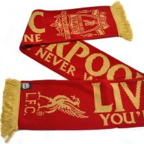 Liverpool Gold Standard Gold Print Jacquard Knit Scarf