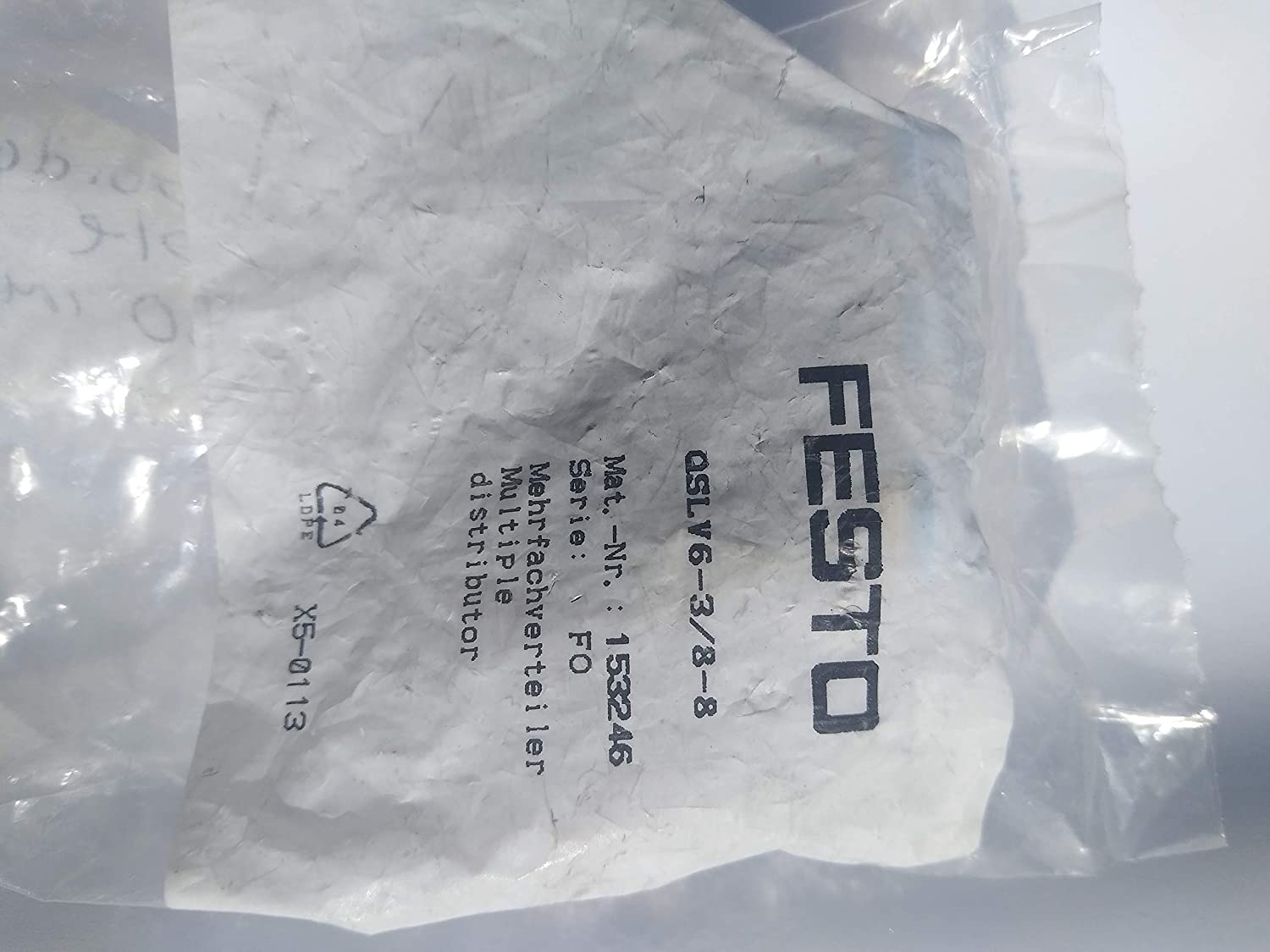 Festo 153246 Model QSLV6-3/8-8 Multiple Distributor - Image 2