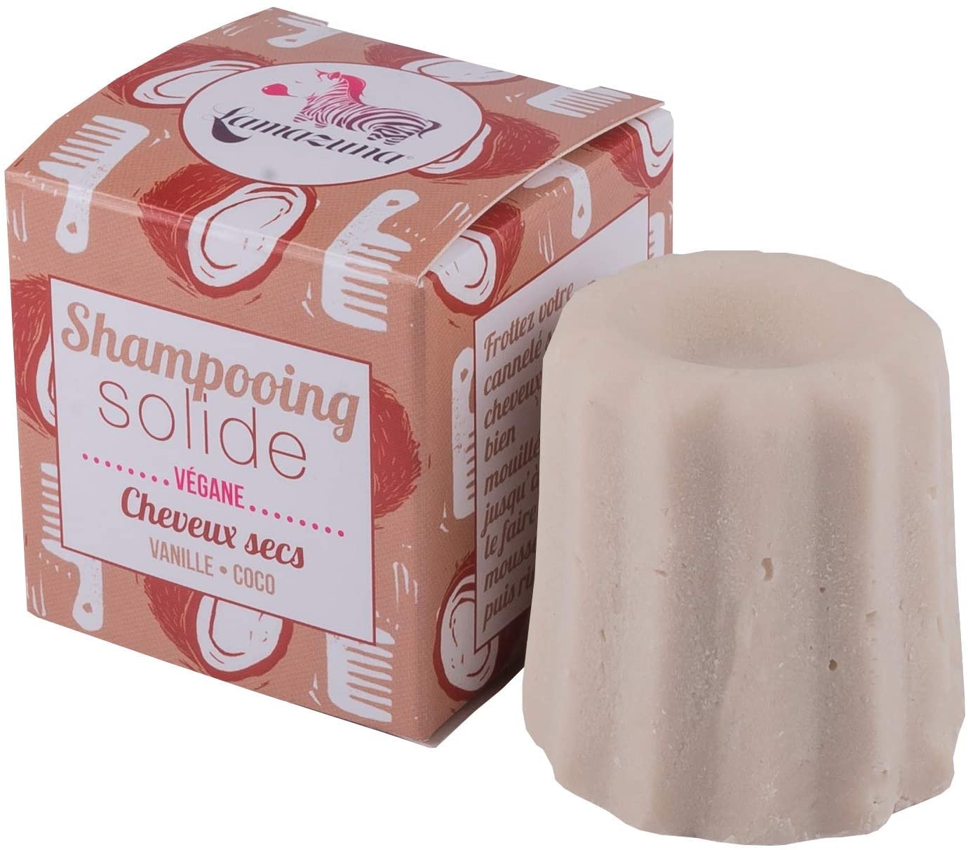 Lamazuna Solid vanilla and coconut shampoo for dry hair 70 ml, white, 55 g (Pack of 1)
