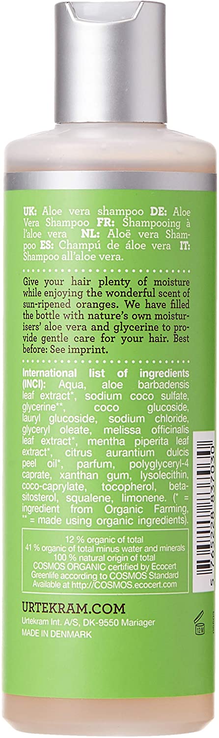 Urtekram Organic Aloe Vera Shampoo 250ml, 1 unit, 250 ml (Pack of 1) - Image 2