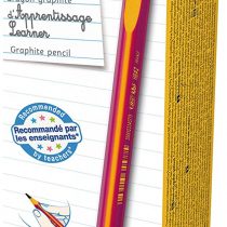 BIC Kids Jumbo Triangular Learner Pencils - Box of 12 - Super Resistant Lead - HB Graphite Pencils - Extra Large - Pink Barrels