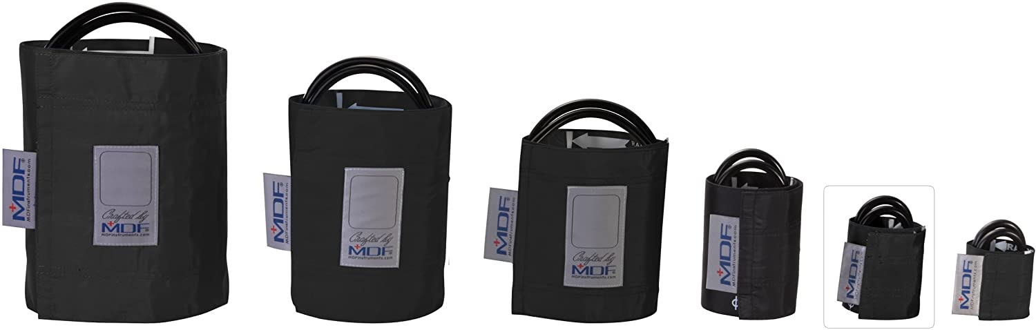 MDF Instruments, Latex-Free Infant Replacement Blood Pressure Monitor Cuff - Double Tube - Black (MDF2020410-11)