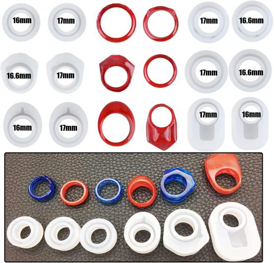 Allazone 32 PCS Resin Silicone Mold Ring Bracelet Jewelry Resin Casting Molds for Liquid Clay Crafting, Resin Epoxy, Jewelry - Image 2