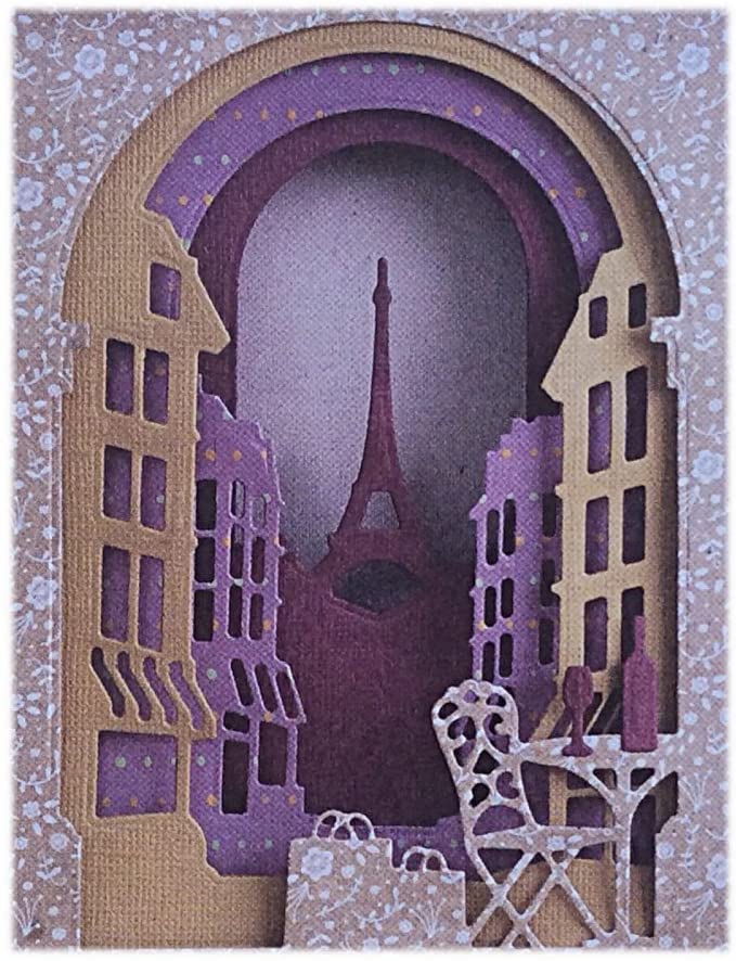 XCUT 7-Piece Parisian Street Shadow Box Die, Black - Image 2
