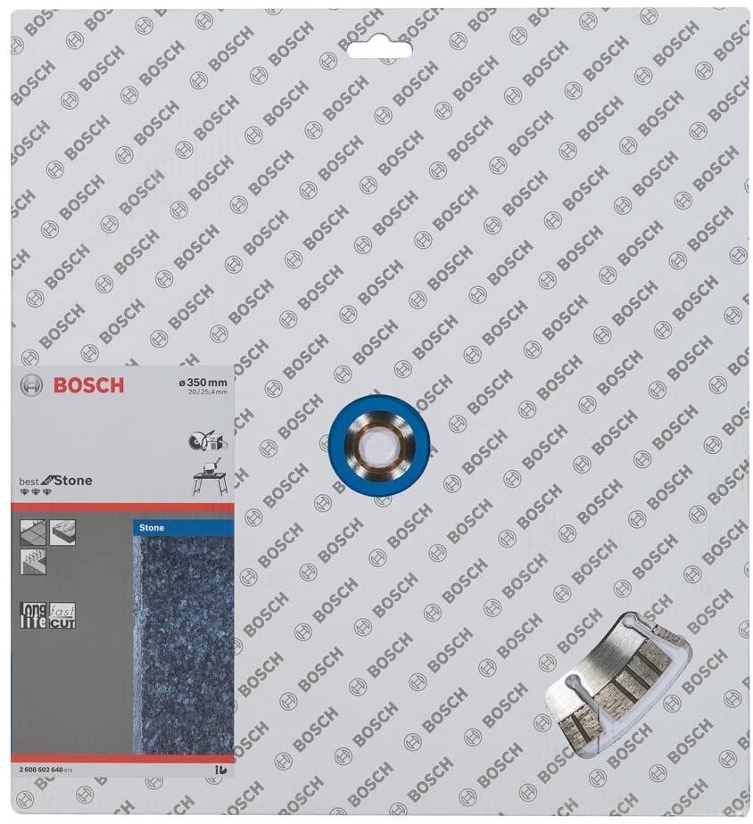 Bosch 2608602648 Diamond Cutting Disc Best for Stone, 50mm Ø, 20.00+25.40mm x 3.2mm x 15mm, Silver/Grey - Image 2