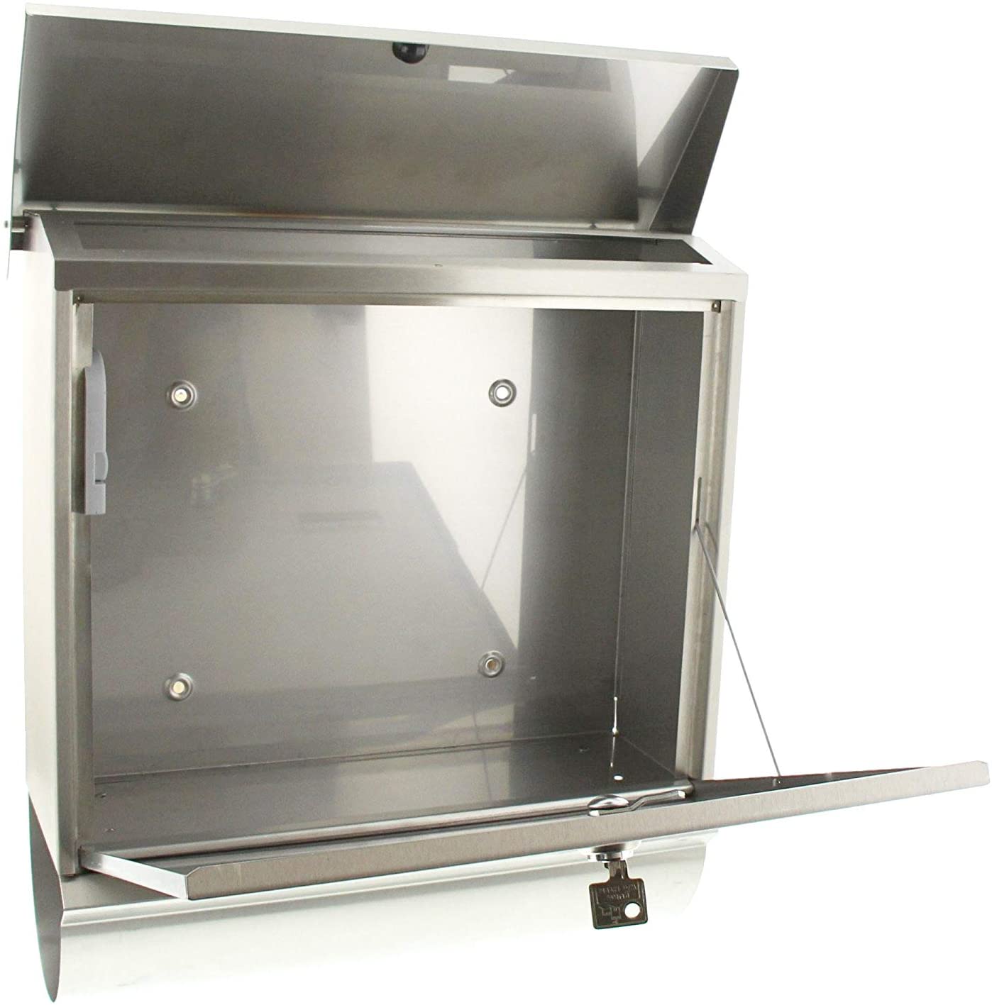 BURG-WÄCHTER Letterbox Set including Integrated Newspaper Compartment, A4 Throw-in Format, Stainless Steel, Comfort-Set 39130 Ni - Image 3