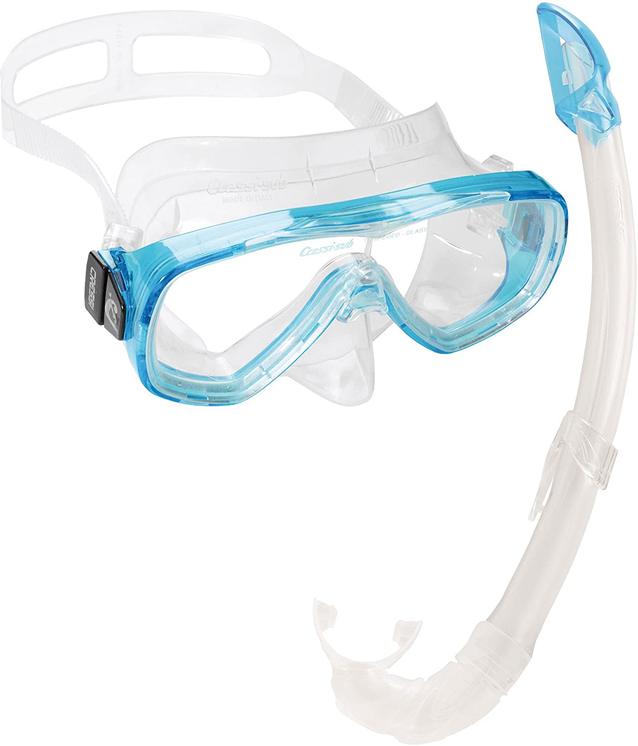 Cressi Mask & Snorkel Set for Adults, Quick-Adjust Buckles & Easy-Fit Snorkel Mask, Scuba-Diving Equipment for Open Water