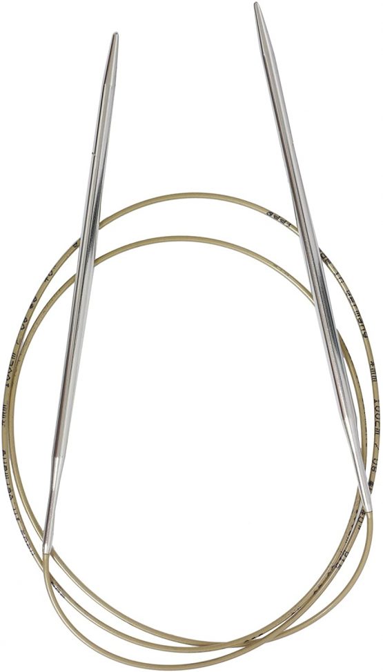 Addi Circular Knitting Needle, Metal, Silver, 4 mm