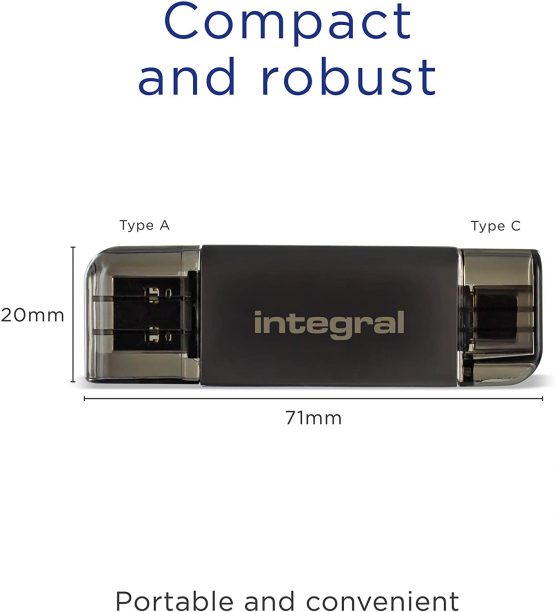 Integral SD and Micro SD Card Reader, Up to 180MB/s Read and 130MB/s Write speed, USB3.0/USB C Type-C OTG Dual Slot Memory Card Adapter for UHS-1, micro SD, microSDHC, microSDXC, SD, SDHC, SDXC - Image 4