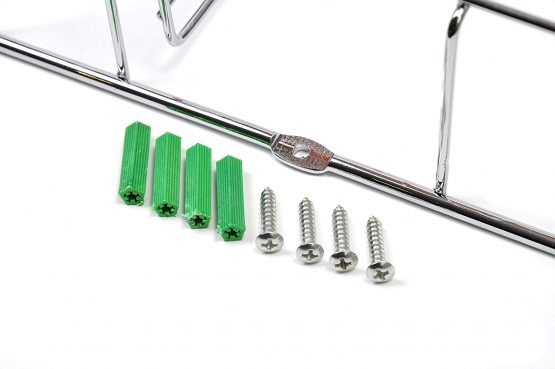 5 Tier Chrome Finish 420mm Wide Spice herb Rack jar Holder Storage for Wall or Kitchen Cupboard Holds 40 - Image 4