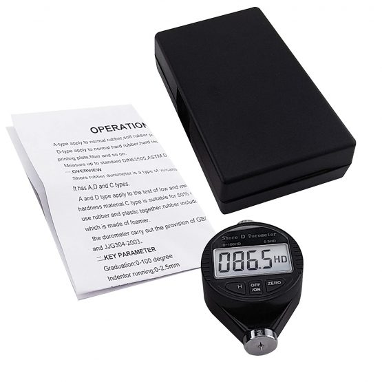 Portable 0-100HD Shore D Hardness Tester Meter Digital Durometer Scale for Rubber, Tire, Plastic, Thermal Plastic, Flooring, Bowling Ball with Large LCD Display - Image 2