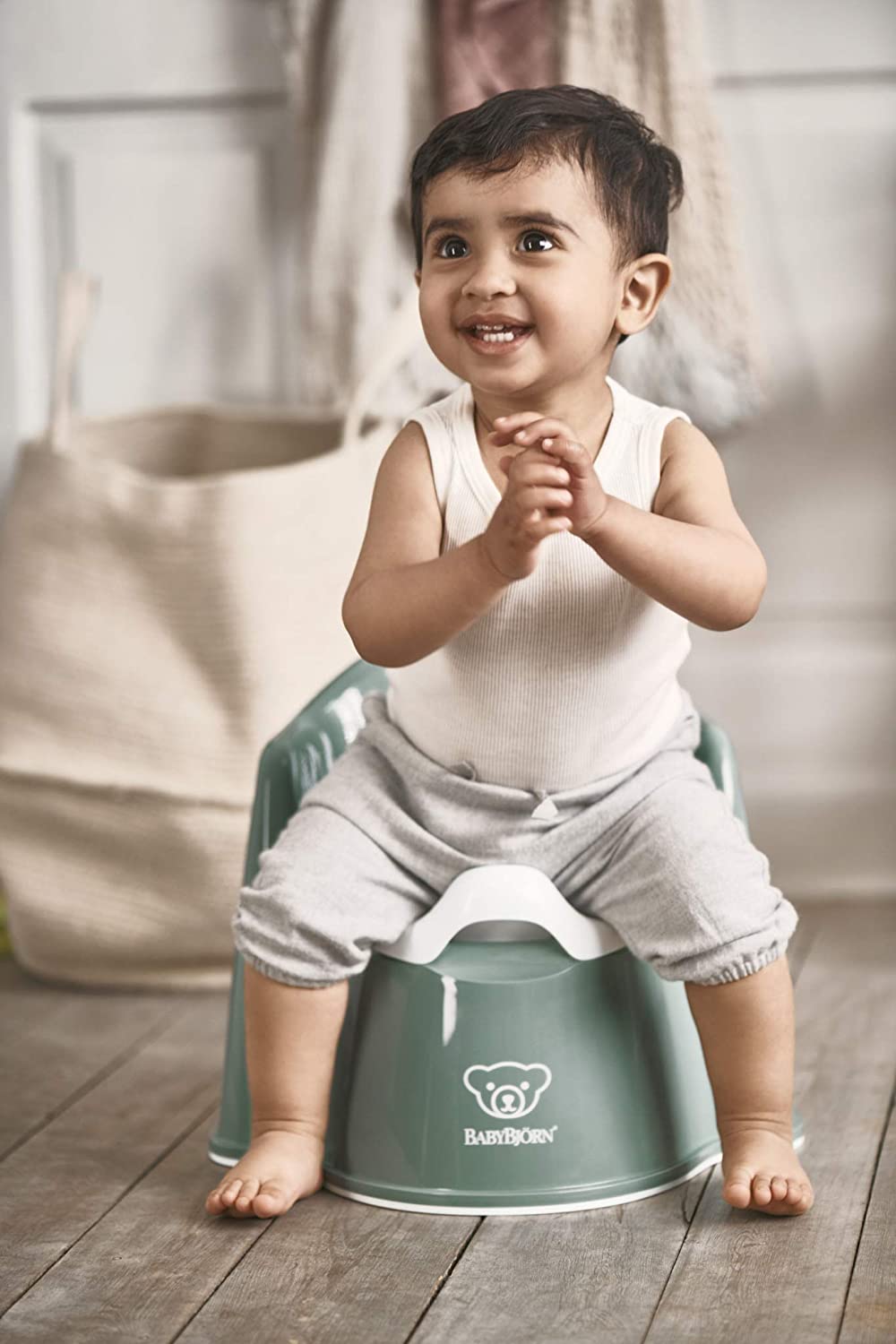 BabyBjörn Potty Chair, Deep green/White - Image 3