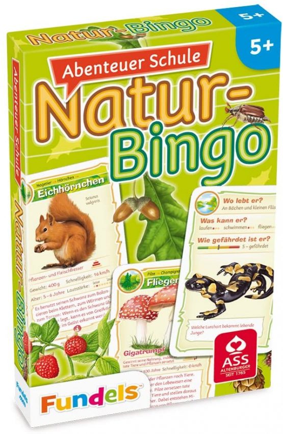 ASS Altenburger 22572843 Adventure School Nature Bingo Card Game