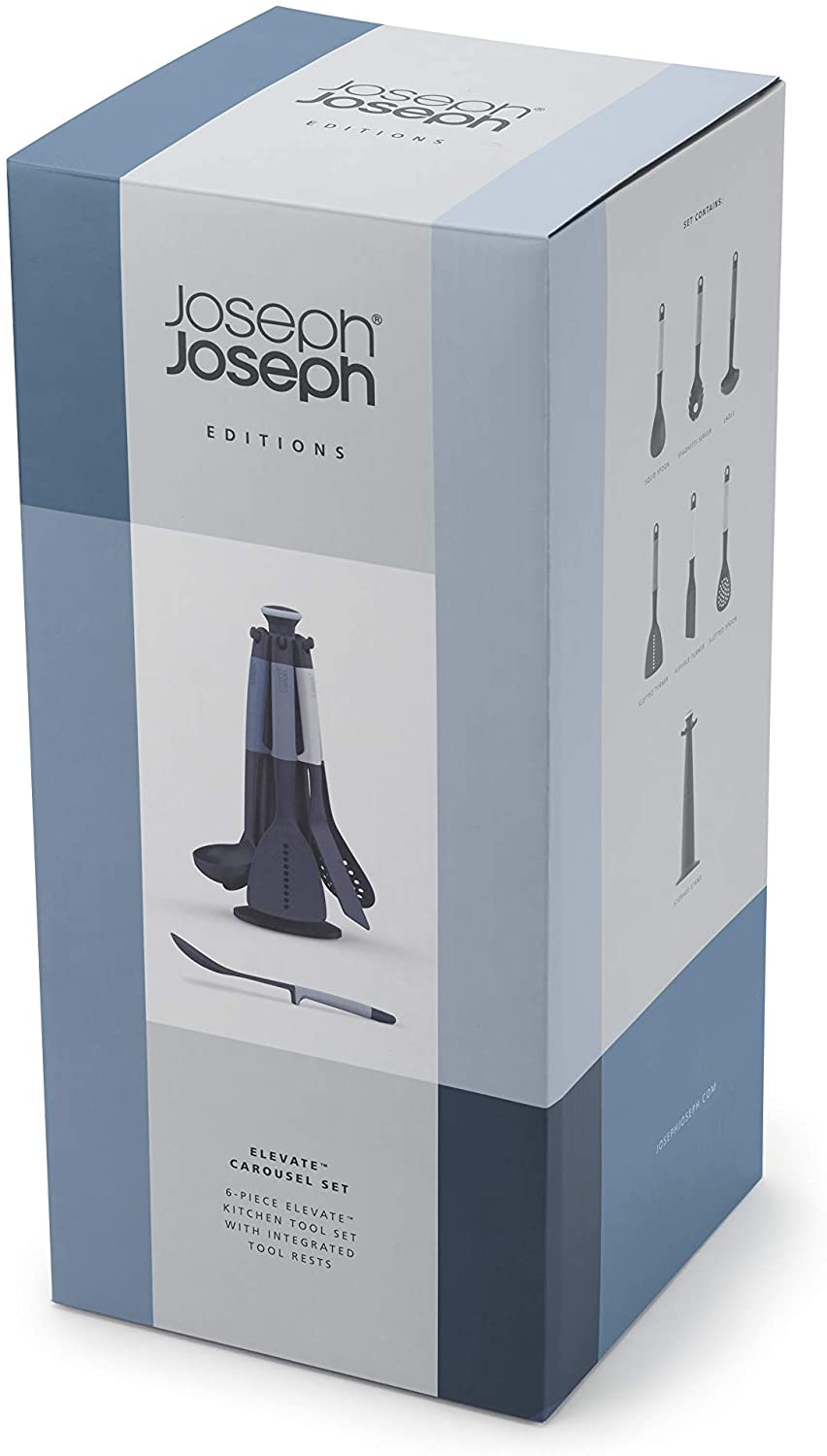 Joseph Joseph Elevate, Kitchen Tools & Gadgets Carousel 6-Piece Utensil Set including Rotating Stand - Image 4