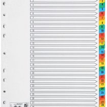 5 Star Office Index 150gsm Card with Coloured Mylar Tabs 1-31 A4 White