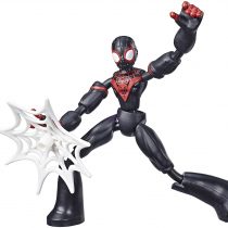 Marvel Spider-Man Bend and Flex Miles Morales Action Figure Toy, 15-cm Flexible Figure, Includes Web Accessory, For Children Aged 6 and Up