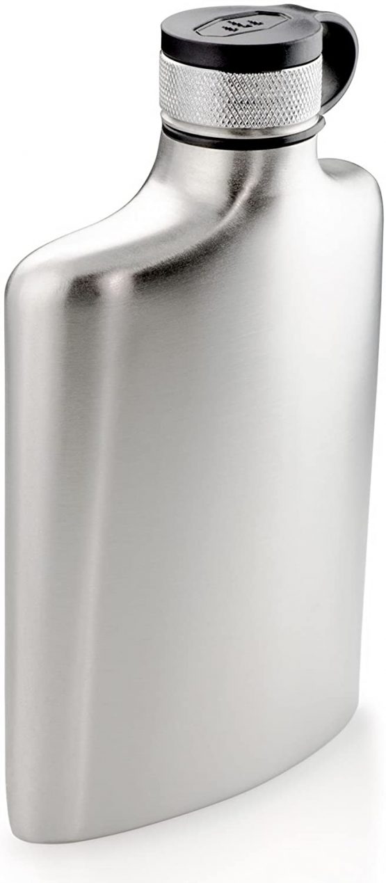 Gsi Outdoors Glacier Stainless Hip Flask 8 oz Hip Flask, Unisex Adult, Silver, 8 oz