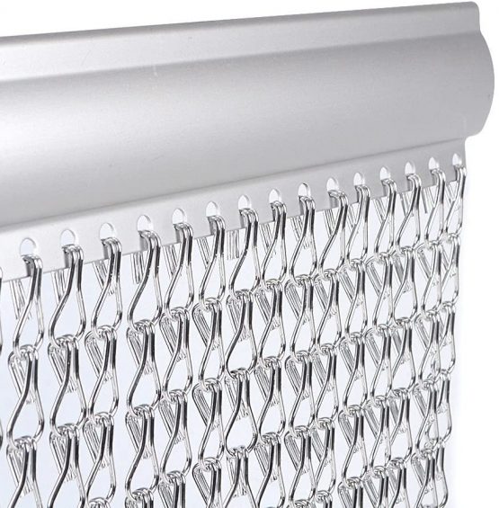 Vermatik Genuine Fly Screen 90cm x 210cm Premium Aluminium Fly Door Chain Curtain for doorways, Insect Screen, Keeps out Insects, Flies, Wasps, Fly Screen Indoor & Outdoors