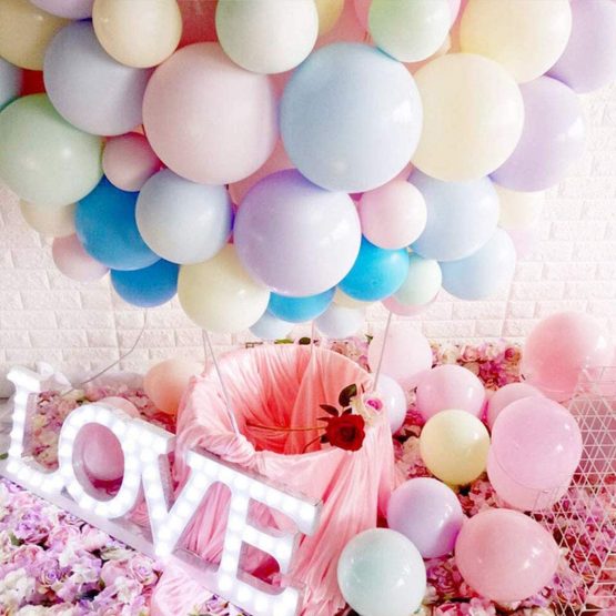 200Pcs Macaron Balloon Garland Arch Kits Party, Premium Quality Balloons, 5 inch Assorted Colour Latex Balloons, Blue Green Red Pink Light Purple Orange Yellow Gray Ballons 5" - Image 3