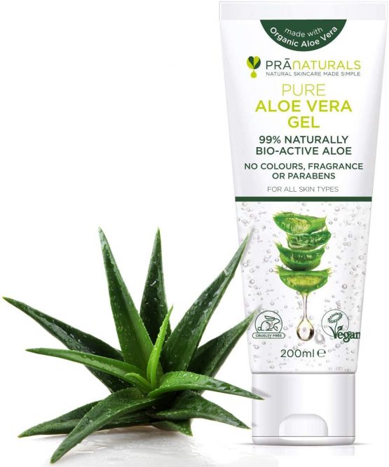PraNaturals Pure Aloe Vera Gel 200ml – Soothing & Hydrating, Rich in vitamins, bug bites and minor burns, Ideal for all skin types, Cruelty-free & Vegan