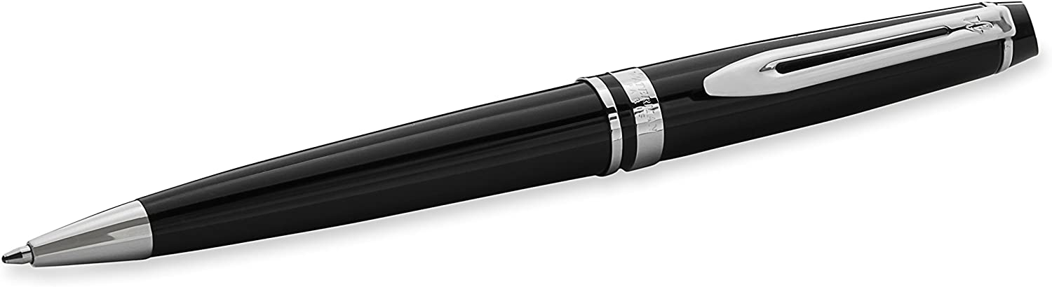 Waterman Expert Ballpoint Pen, Glossy Black | Chrome Attributes - Image 2