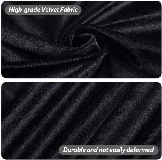 Piano Keyboard Cover, Stretchable Velvet Dust Cover with Adjustable Elastic Cord and Locking Clasp for 76 Keys Electronic Keyboard, Digital Piano, Yamaha, Casio, Roland, Consoles and more(Black) - Image 3