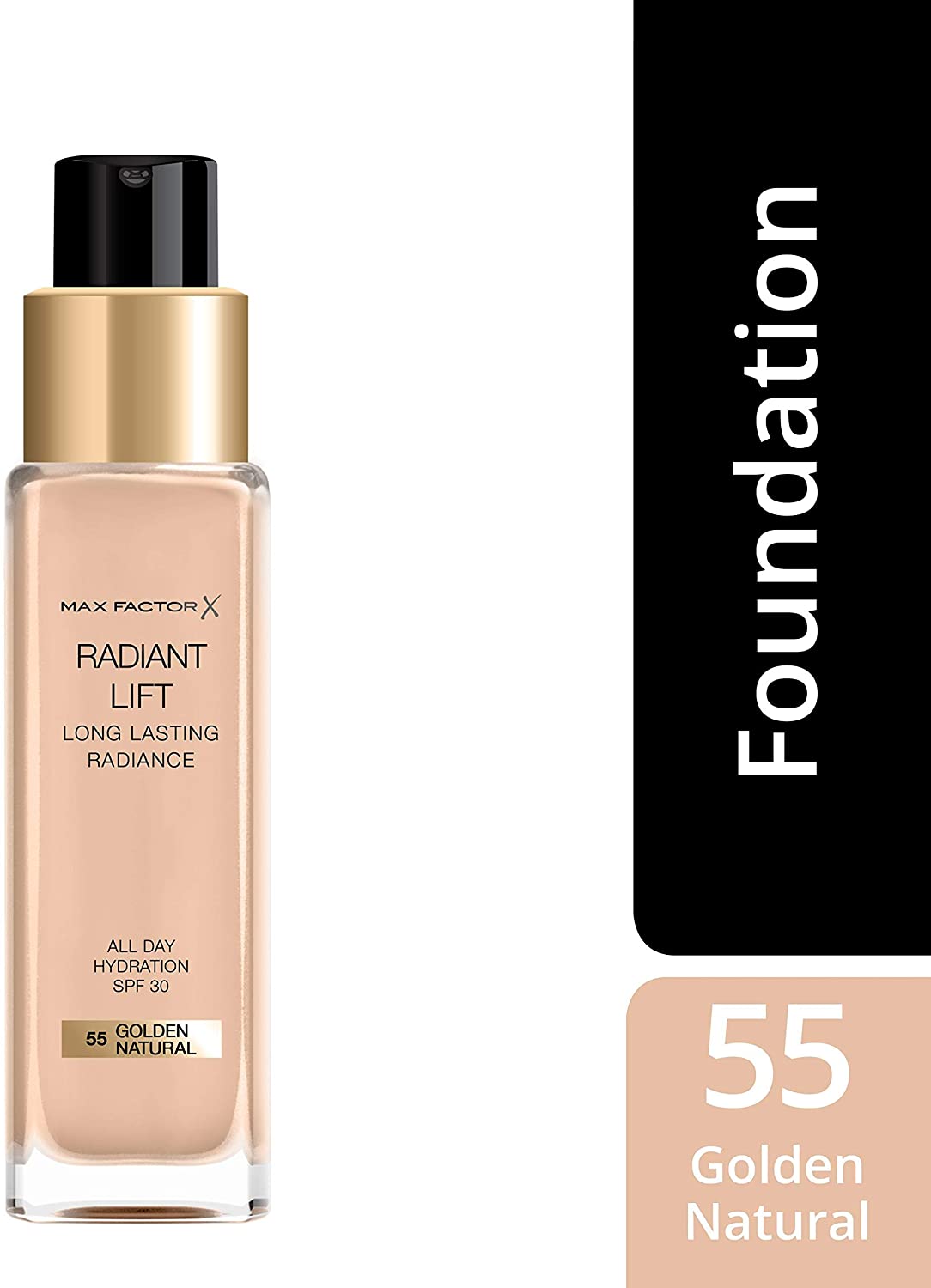 Max Factor Radiant Lift Liquid Pump Medium to Full Coverage Radiant Finish Foundation with SPF30 and Hyaluronic Acid - Image 3