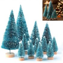 LATERN 28Pcs Mini Model Snow Trees Frost Trees Bottle Brush Trees Plastic Winter Snow Ornaments Tabletop Model Trees for DIY Room Decor Home Table Top Decoration Diorama Models
