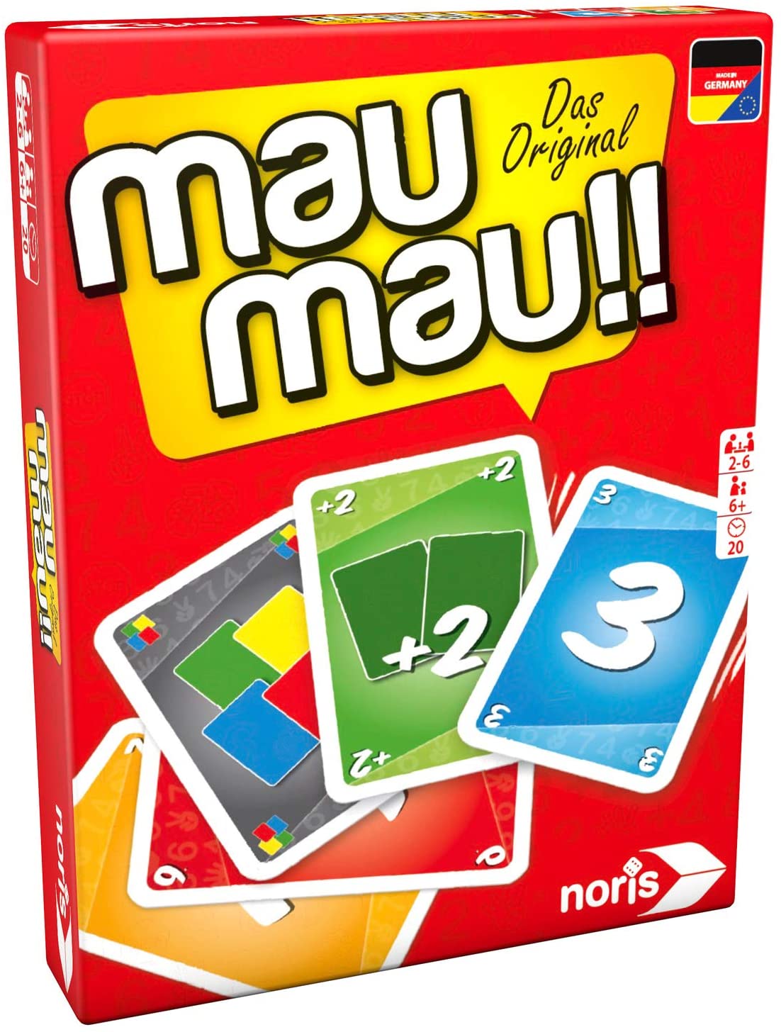 Noris "Mau Mau" Family Game (Multi-Colour), Multicoloured, 13.1 cm x 10.2 cm x 2.9 cm