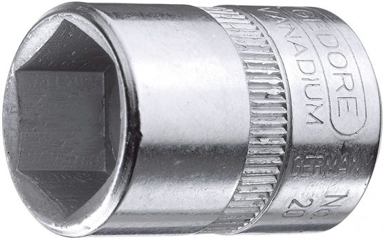 GEDORE Socket, 1/4" 6.3 mm drive, Hexagonal, 8 mm width, Tool, 20 8, Chrome-plated steel