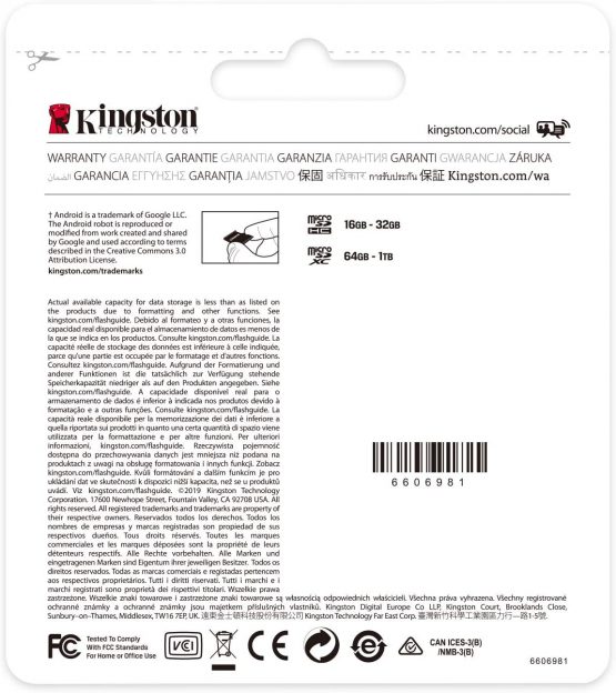 Kingston Canvas Select Plus microSD Card SDCS2/32 GB-3P1A Class 10 (3 x cards, SD Adapter Included) - Image 4