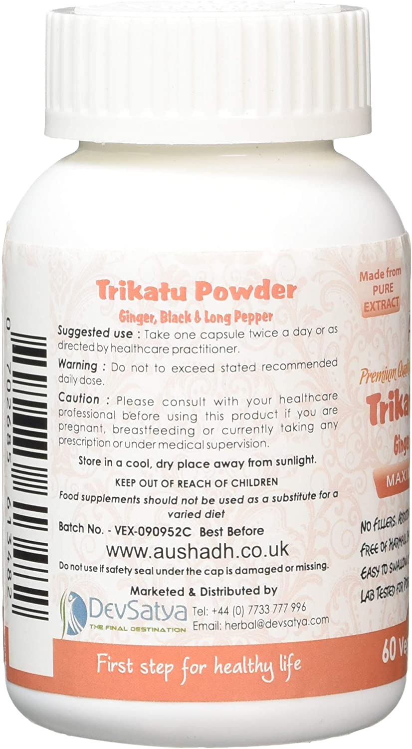 Aushadh Trikatu Capsule, Natural, 60 count (Pack of 1) - Image 2