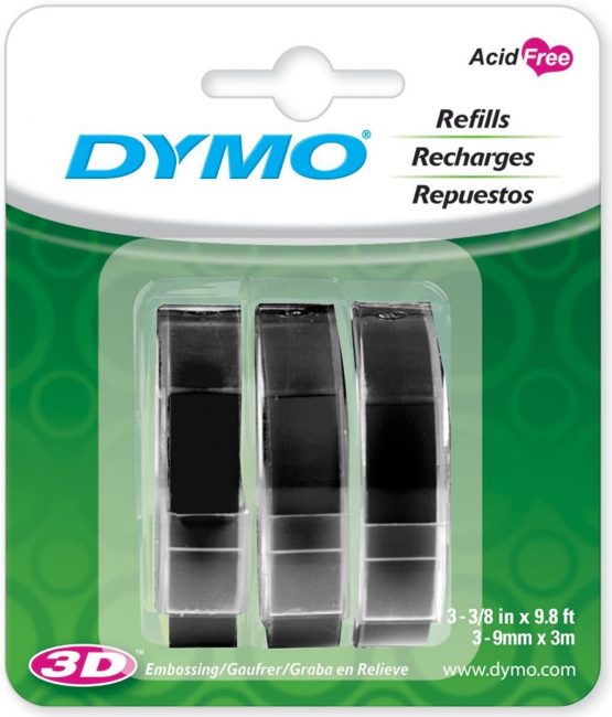 Sanford Caption Maker Tape Refill 3/8-inch x 9.8 Feet-Black