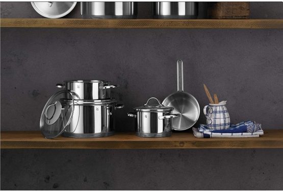 WMF Cookware Ø 24 cm Approx. 4,1L Provence Plus Pouring Rim Glass Lid Cromargan® Stainless Steel Brushed Suitable for All Stove Tops Including Induction Dishwasher-Safe - Image 2