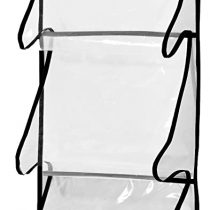 MISSLO Over Door Hanging Handbag Organiser Storage For Wardrobe Dust Bags for Handbags with 6 Different Size Pockets, Caps, Purses, Scarves, Towel, Gift Accessories Holder(White)