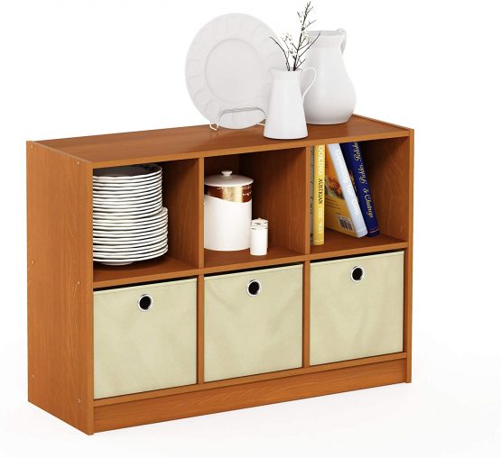 Furinno Bookcases, Wood, Americano/Medium Brown, one size - Image 4