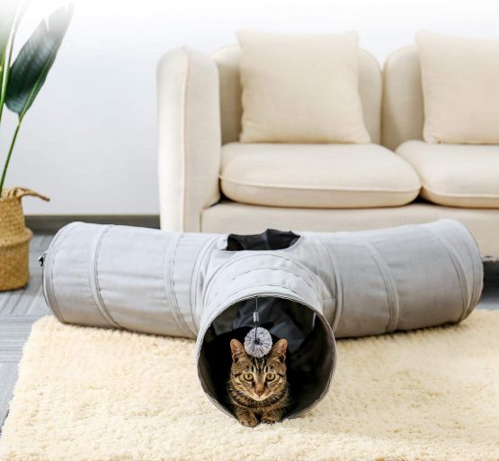 OHANA 3 Way Cat Tunnel Toy for cats, Cat Play Tunnel for indoor cats kittens (Diameter: 25cm) - Image 4