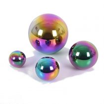 TickiT 72221 Sensory Reflective Colour Burst Balls - Pack of 4 Stainless Steel Balls for Children - 60 to 150mm dia
