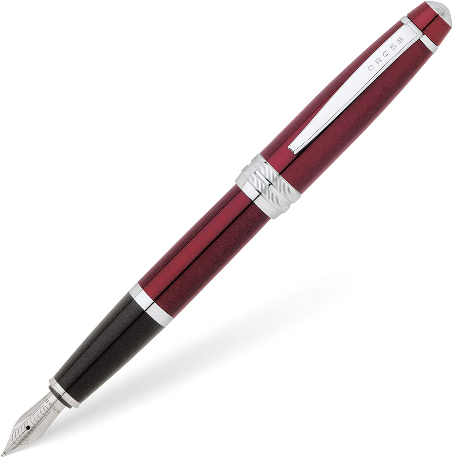 CROSS Bailey Red Lacquer Medium Nib Fountain Pen incl. Premium Gift Box - Refillable Cartridge Pen