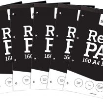 Silvine 160 Page A4 Refill Pad, Head Bound and Punched 4 Holes. Plain White Pages. Ref A4RPP [Pack of 6]