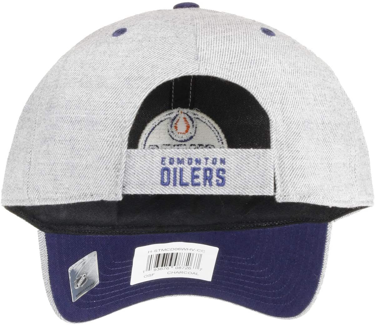 47 Brand Edmonton Oilers Adjustable Cap MVP NHL Storm Cloud Charcoal - One-Size, Oilers-Charcoal - Image 2