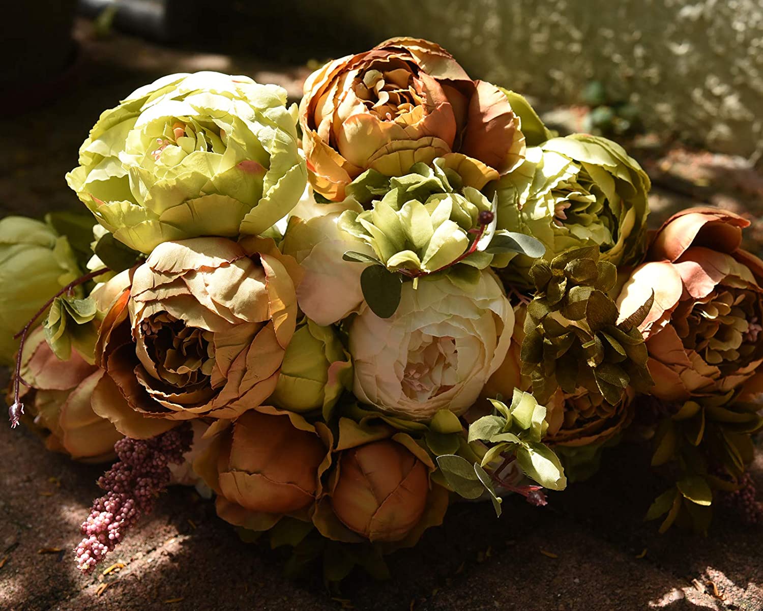 FiveSeasonStuff 2 Bouquet of Peony Silk Artificial Flowers and Hydrangeas/Perfect for Wedding Bridal, Party, Home - Image 4