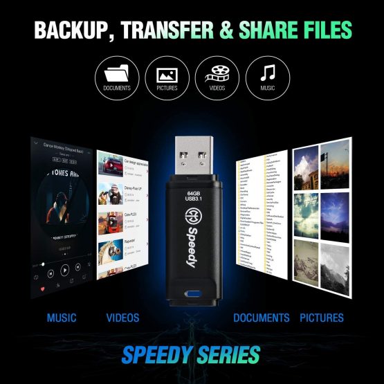 AXE Speedy 64GB USB 3.1 SuperSpeed Flash Drive, Optimal Read Speeds Up to 400 MB/s. Write Speeds Up to 115 MB/s - Image 4