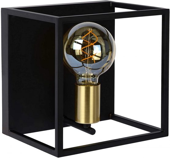 Lucide Wall Light, Metal, E27, 40 W, Black, Satin Brass - Image 2