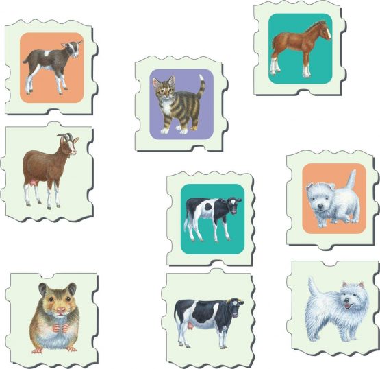 Larsen GP11 MemoPuzzle: Mother and Baby Animal Duo, 32 Piece Boxless Tray & Frame Jigsaw Puzzle - Image 3