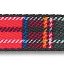 Ancol Nylon Tartan Lead Red (1 m x 19 mm)
