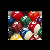 Spots & Stripes Pub Pool Table Balls; 2 inch , with 1 7/8 cue ball