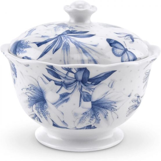 Portmeirion 421486 Botanic Blue Covered Sugar