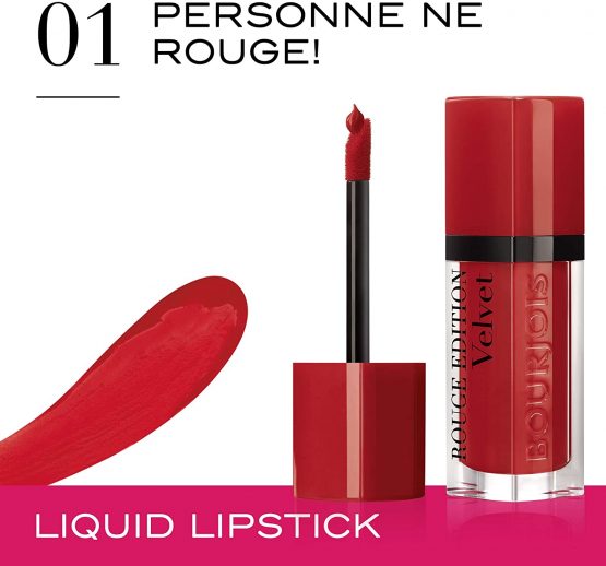 Bourjois Rouge Edition Velvet Liquid Lipstick 1 Personne Ne Rouge! Reds, 6.7ml - Image 2