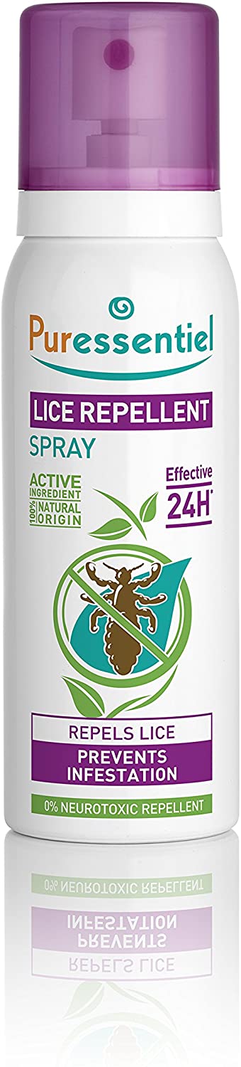 Puressentiel Head Lice Prevention and Repellent Spray for Kids and Adults Proven 24 h Protection Against Head Lice and Infestations